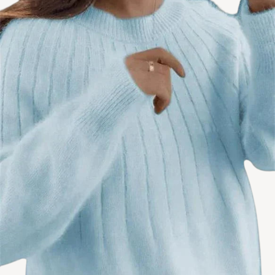 Women’s Wool Blend Ribbed Knit Sweater