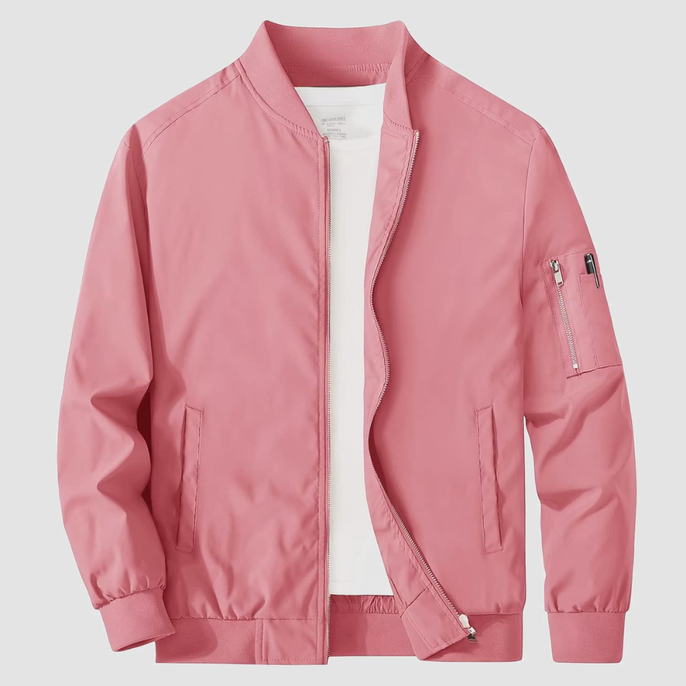 Men’s Classic Full Zipper Bomber Jacket