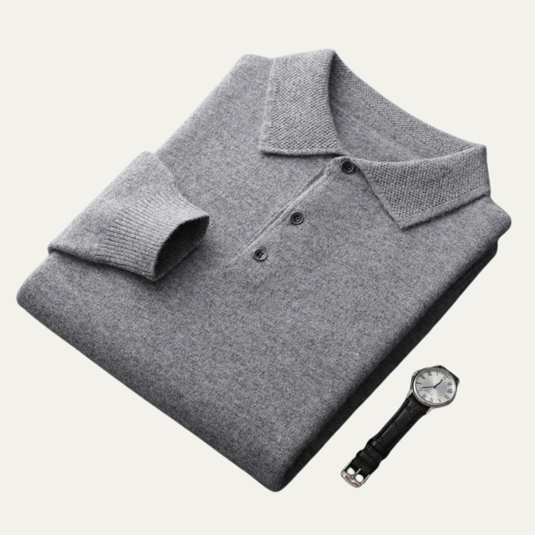 Men’s Smooth Knit Polo Sweater