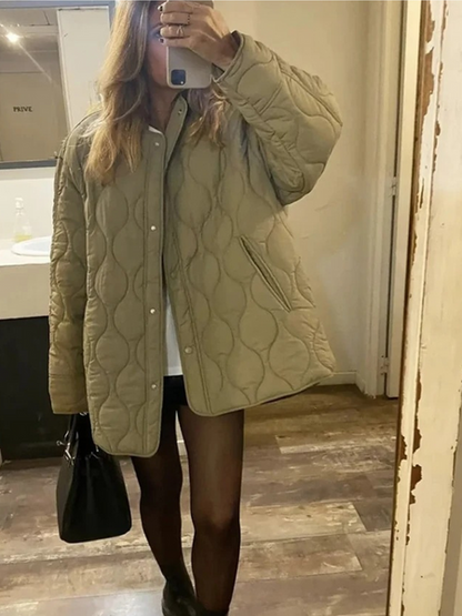 Sophia – Women’s Elegant Long-Sleeve Quilted Jacket