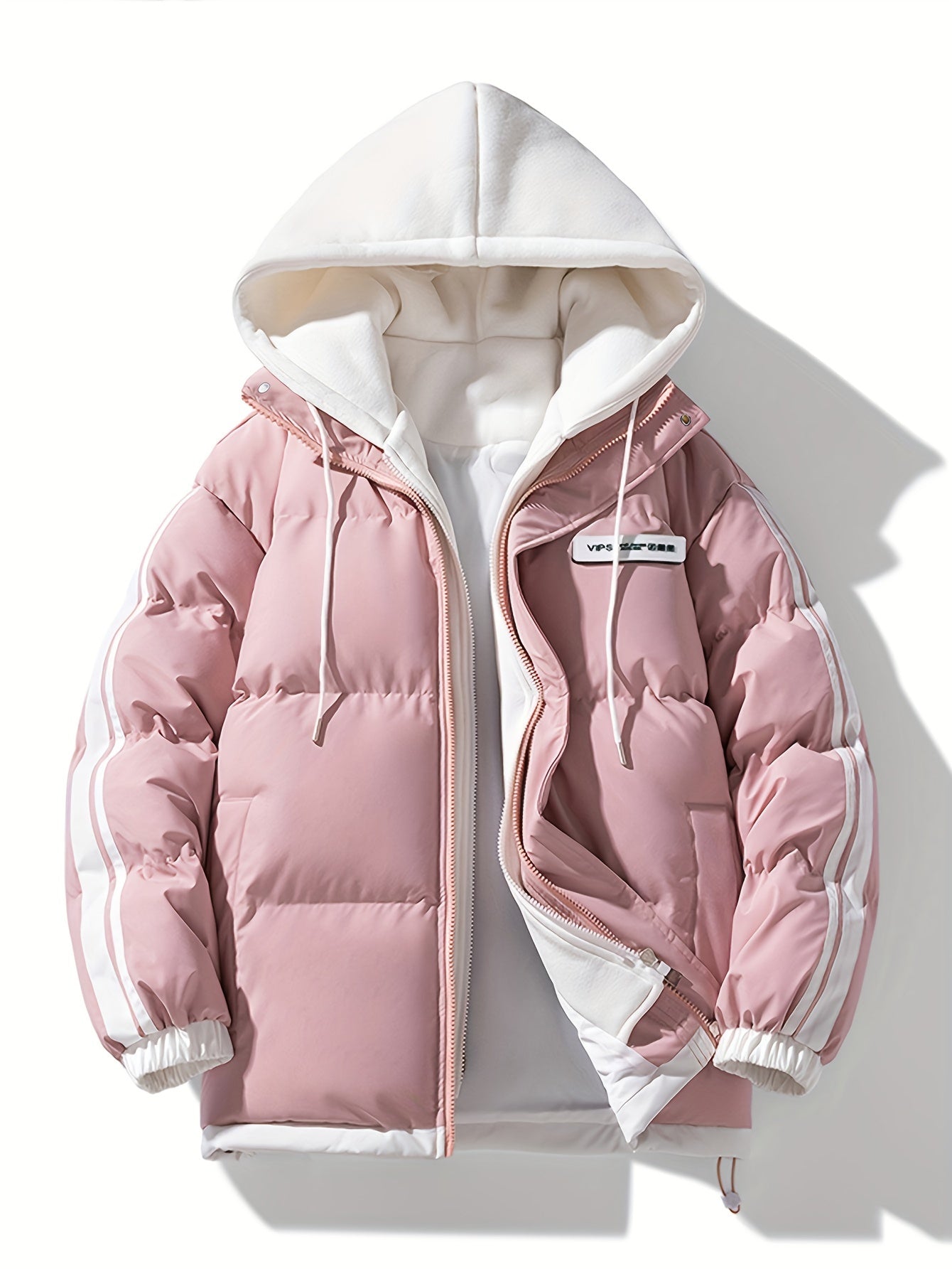 Warm Puffer Jacket For Women With Hood