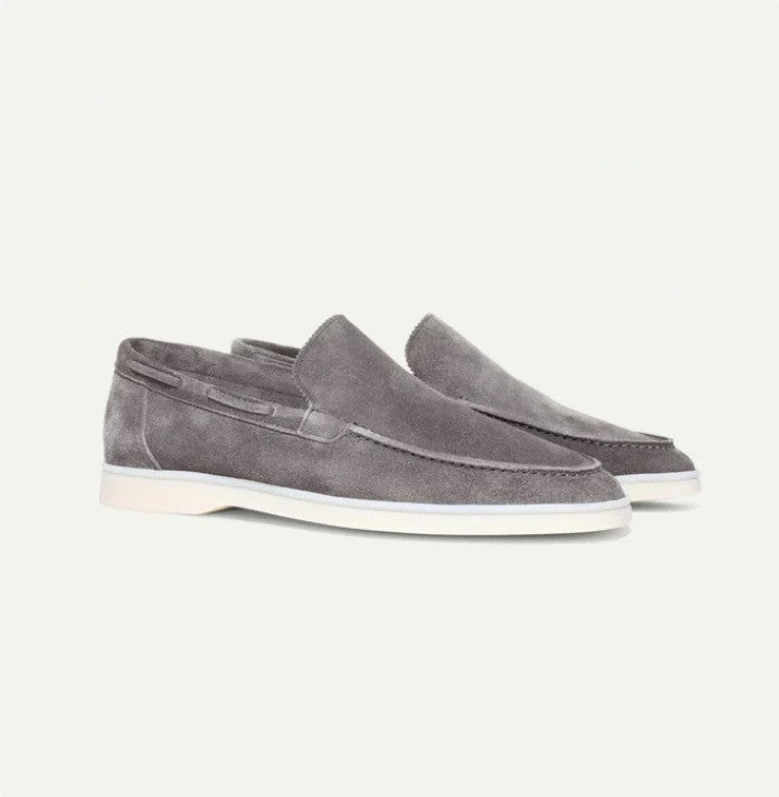 Matte Suede Slip-On Loafers