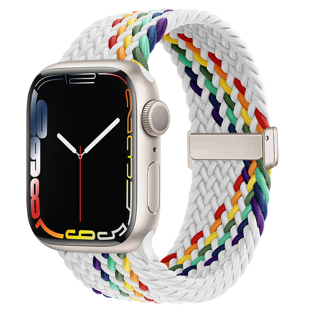 Stylish Braided Nylon Keychain with Strong Magnet Closure