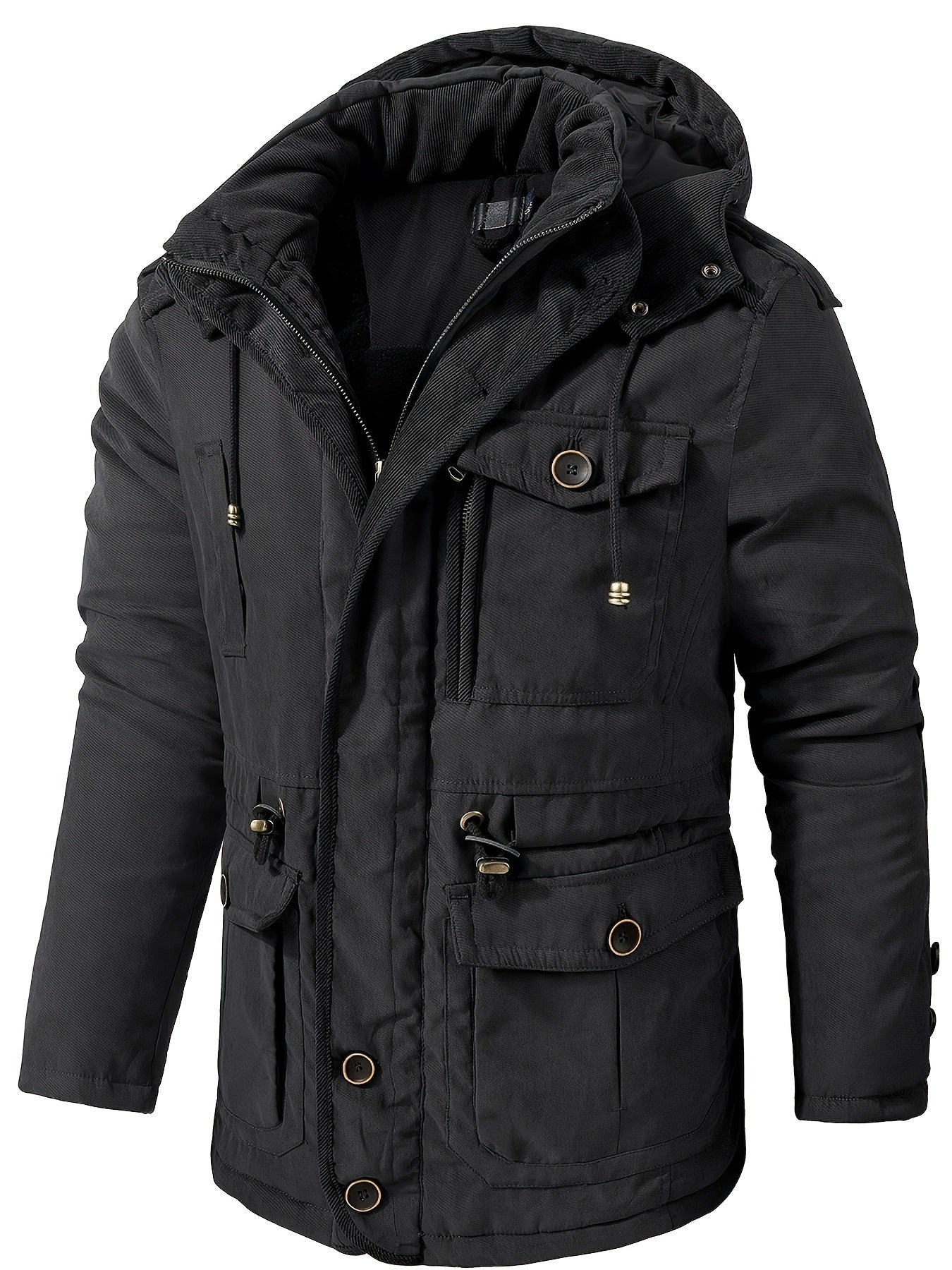 Warm Mens Waterproof Hooded Parka Jacket - BritishElegance