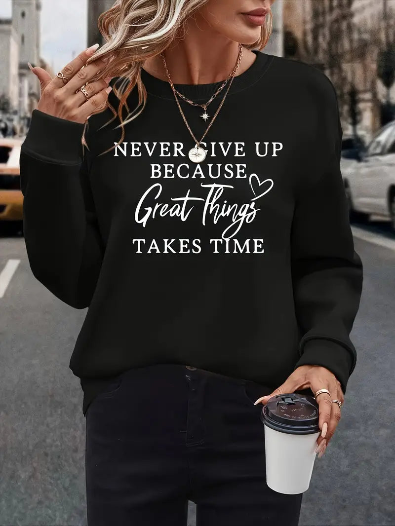Women's Cozy Graphic Sweatshirt for Fall Winter