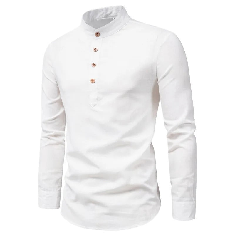 Classic Formal Linen Shirt - BritishElegance