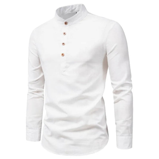 Classic Formal Linen Shirt - BritishElegance