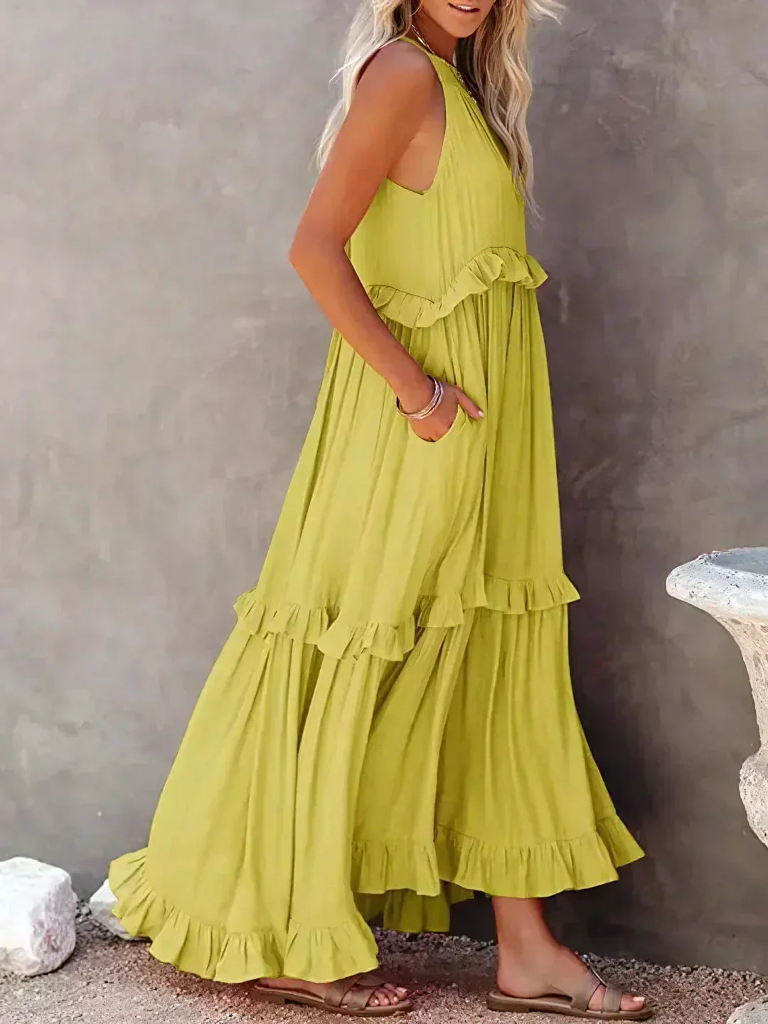 Chic Ladies' Floral Dress