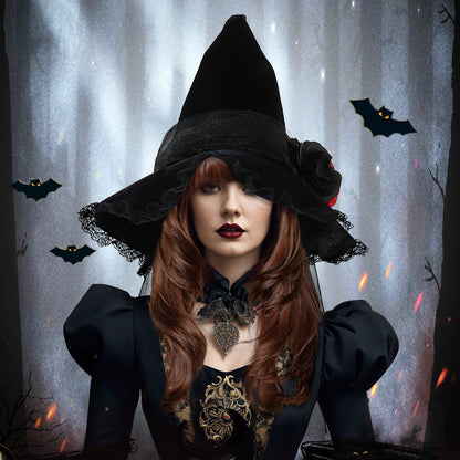 Spooky Gothic Witch Costume Hat - BritishElegance