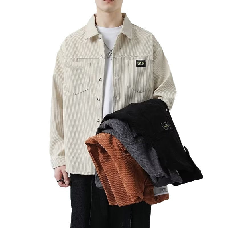 Casual Corduroy Jacket Black