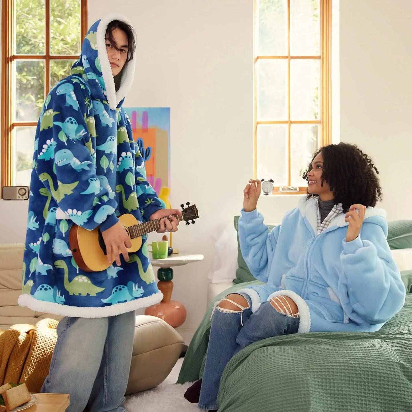 CozyHaven | Sherpa Fleece Wearable Blanket Hoodie – Zippered, Warm & Ultra-Soft
