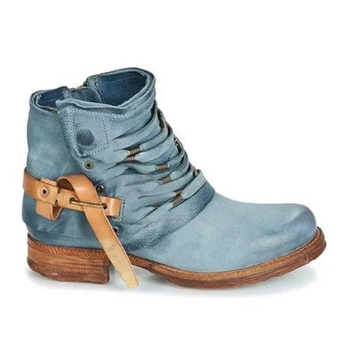 Stylish Women's Zip Ankle Boots with Heel - BritishElegance