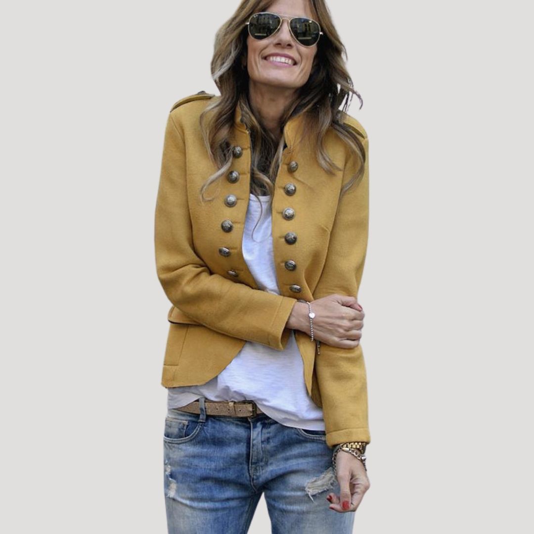 Classic Women's Army Style Button Down Jacket