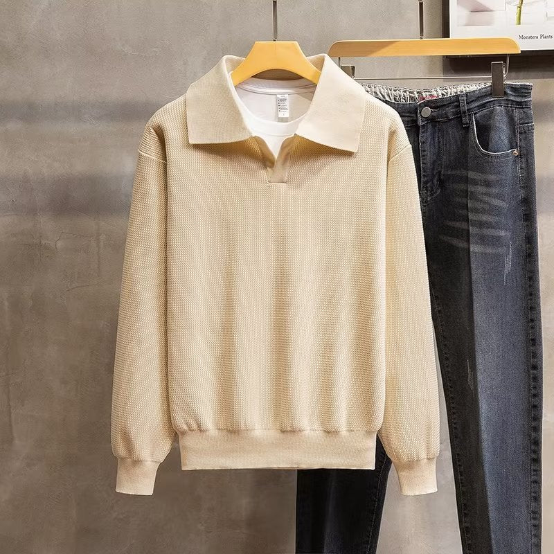 Classic Fit Mens Polo Knit Sweater