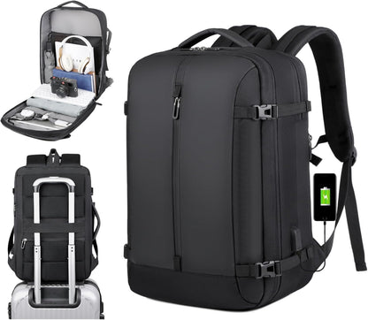 40L Expandable Waterproof Travel Backpack with USB Port & 17” Laptop Sleeve – AirVoyage (Buy 1, Take 1 FREE Promo)