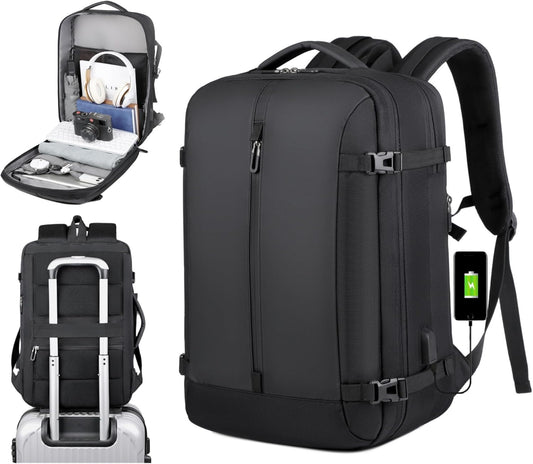 40L Expandable Waterproof Travel Backpack with USB Port & 17” Laptop Sleeve – AirVoyage (Buy 1, Take 1 FREE Promo)