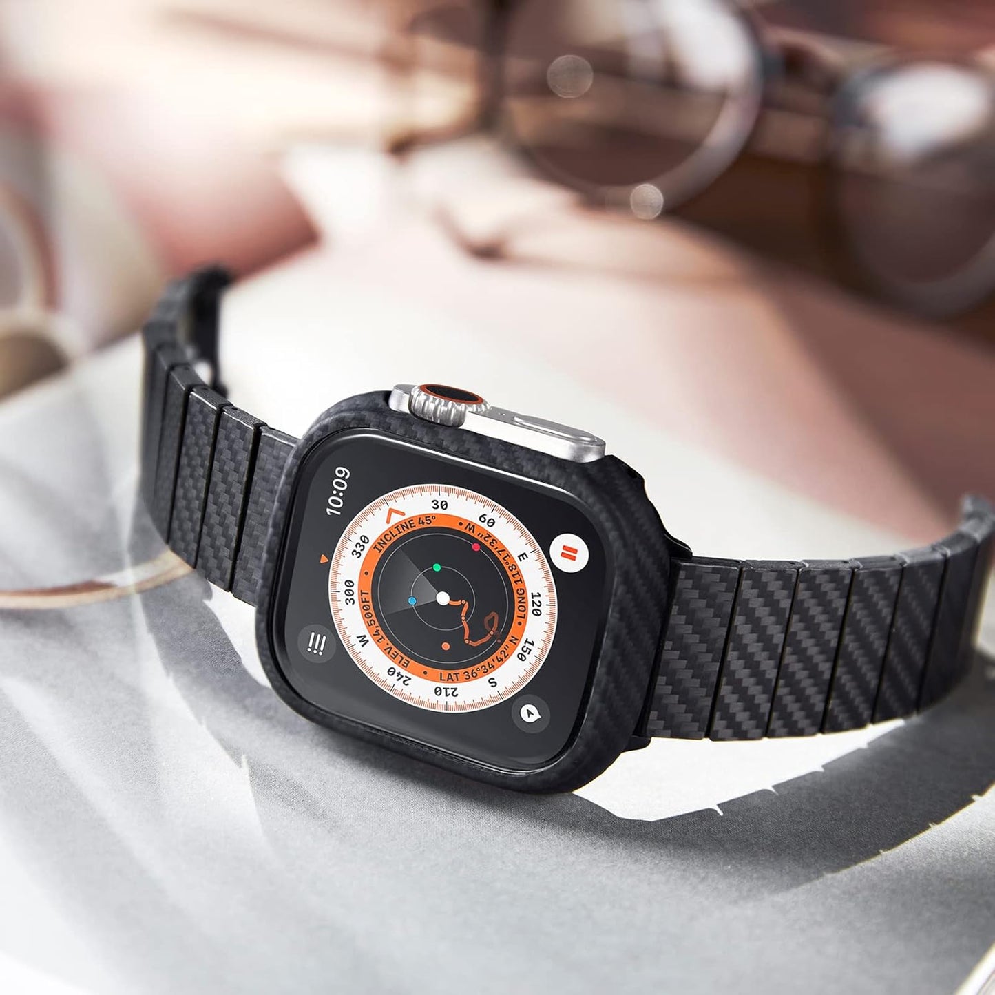 Thin Carbon Fiber Smart Watch Strap With Durable Cover