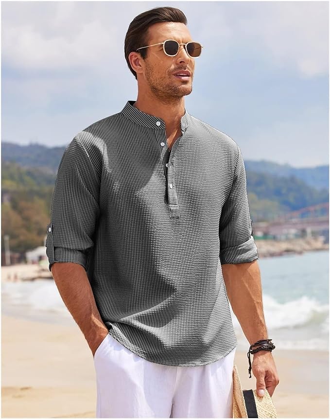 Comfortable Mens Cotton Shirt Relaxed Fit - BritishElegance