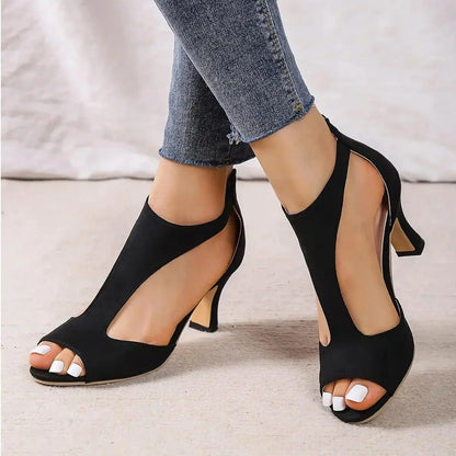 Valentina | Orthopedic Leather High Heels – Elegant, Pain-Free & Supportive