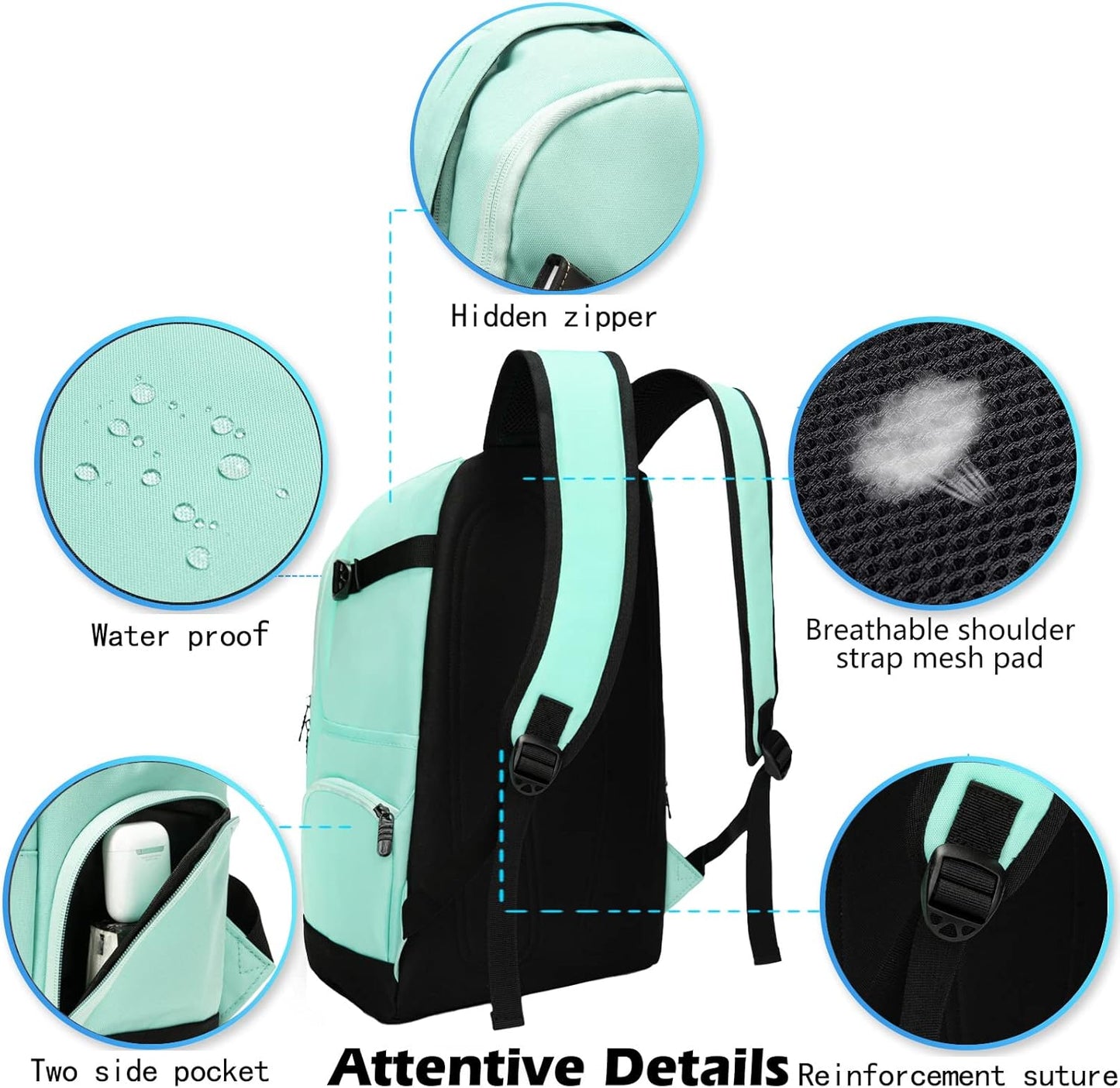 Slim 15.6' Travel & Work Laptop Backpack with Organiser Pockets