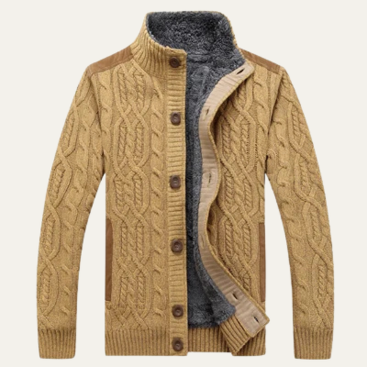 The Cernobbio Men's Thick Knitted Warm Fleece Winter Cardigan