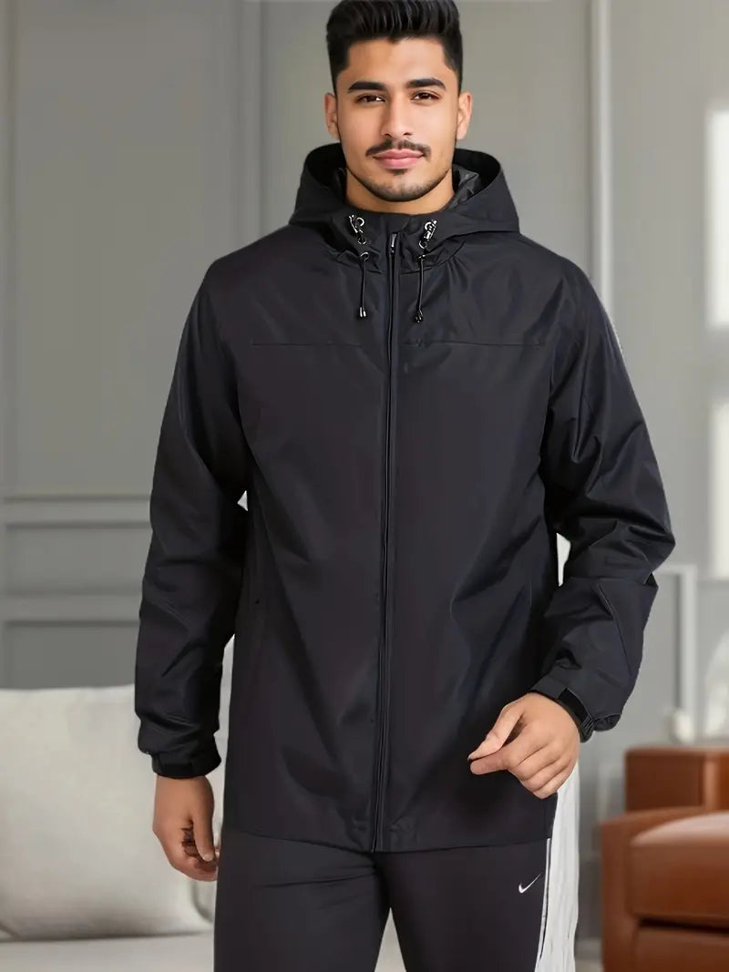 Waterproof Men's Windbreaker Hooded Coat - BritishElegance