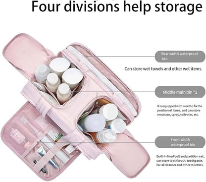 Travel Cosmetic Bag – Large Waterproof Toiletry & Makeup Organizer (4-in-1) – Selvane