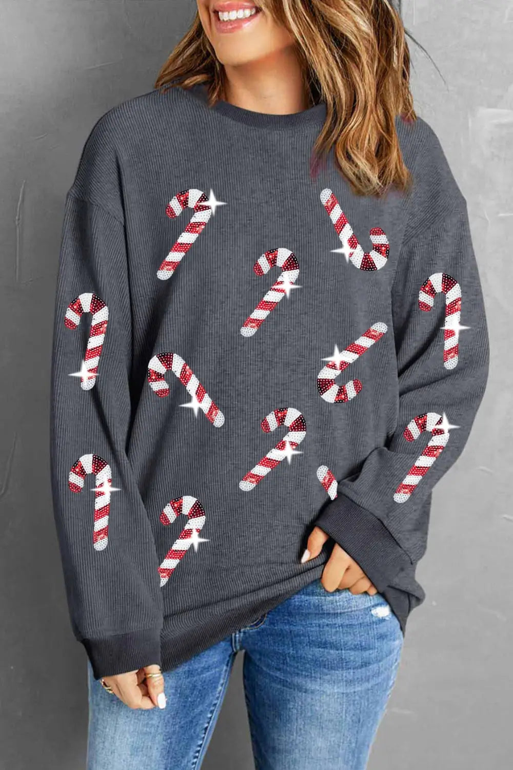 Sparkly Red Christmas Tree Women's Sweatshirt - BritishElegance