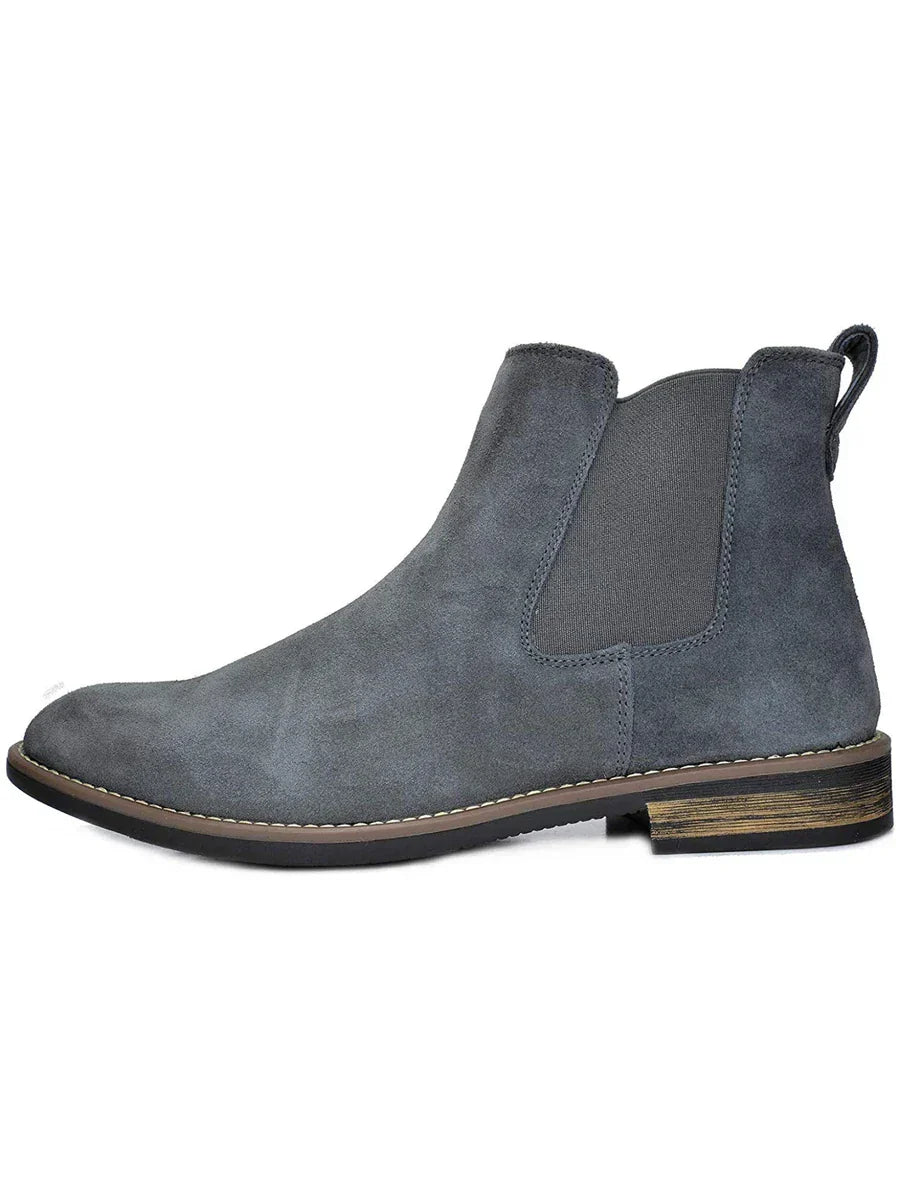 Men’s Rugged Casual Chelsea Boots with Thick Sole