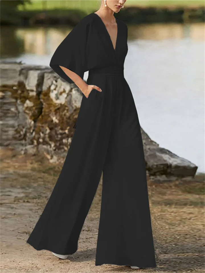 Ladies Loose Fit V Neck Romper