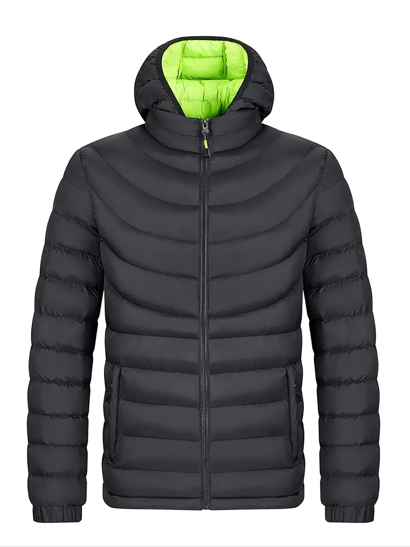Men's lined autumn/winter jacket with stand-up collar – Tom