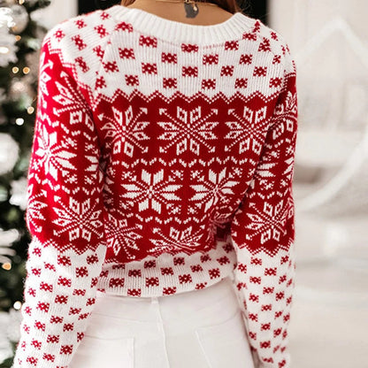 Christmas sweater snowflake women casual comfy - Briar
