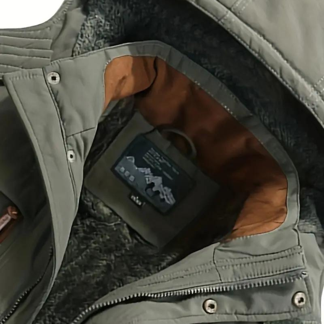 Men’s Rugged Insulated Outdoor Parka with Removable Hood