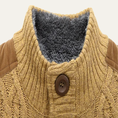 The Cernobbio Men's Thick Knitted Warm Fleece Winter Cardigan