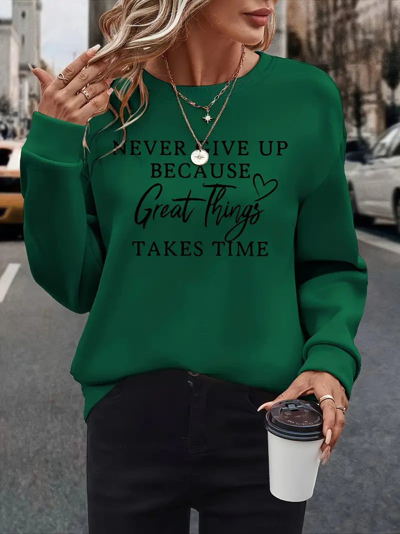 Women's Cozy Graphic Sweatshirt for Fall Winter