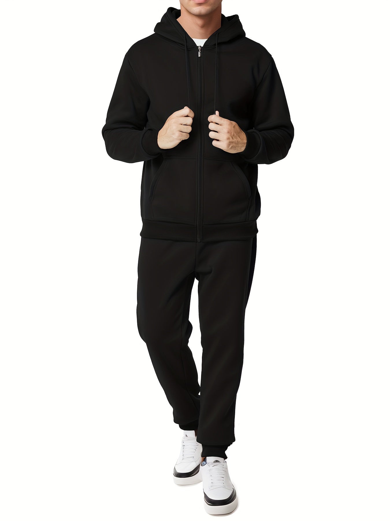 Comfortable Men's Cotton Hoodie and Pant Set Casual Wear - BritishElegance