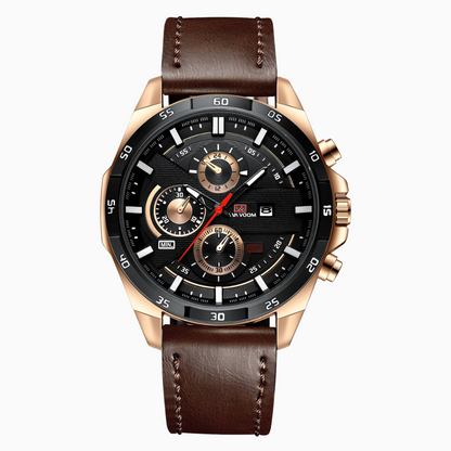 Luxury Men's Classic Leather Watch - BritishElegance