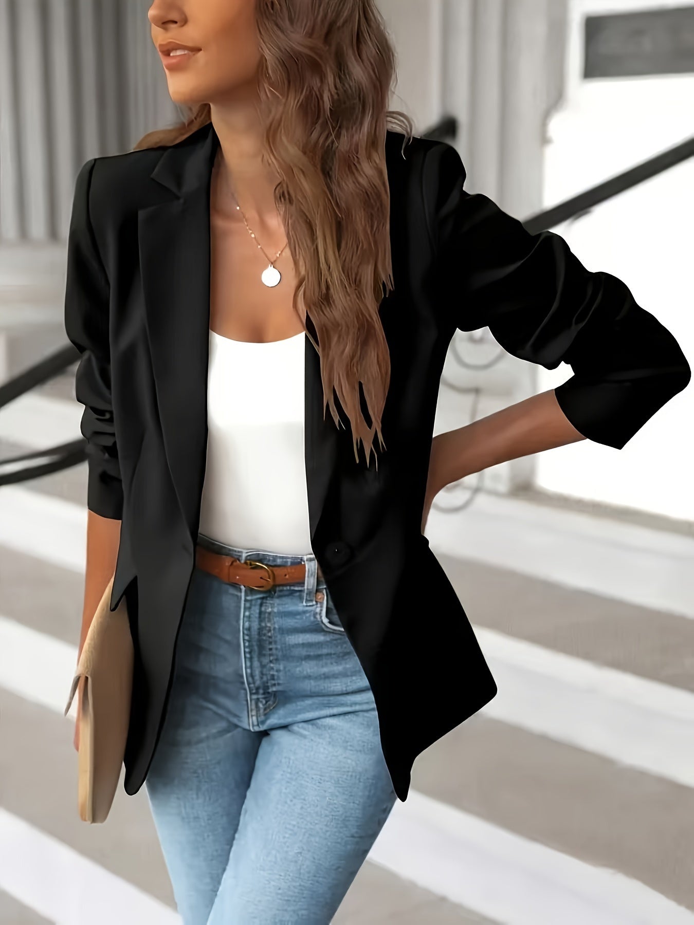Classic Fit Ladies Jacket with Pockets