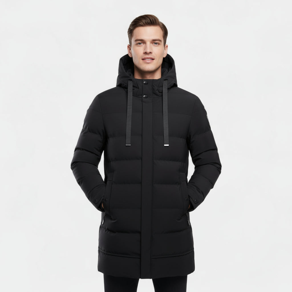 Warm Men's Puffer Parka Coat Waterproof Winter Jacket - BritishElegance