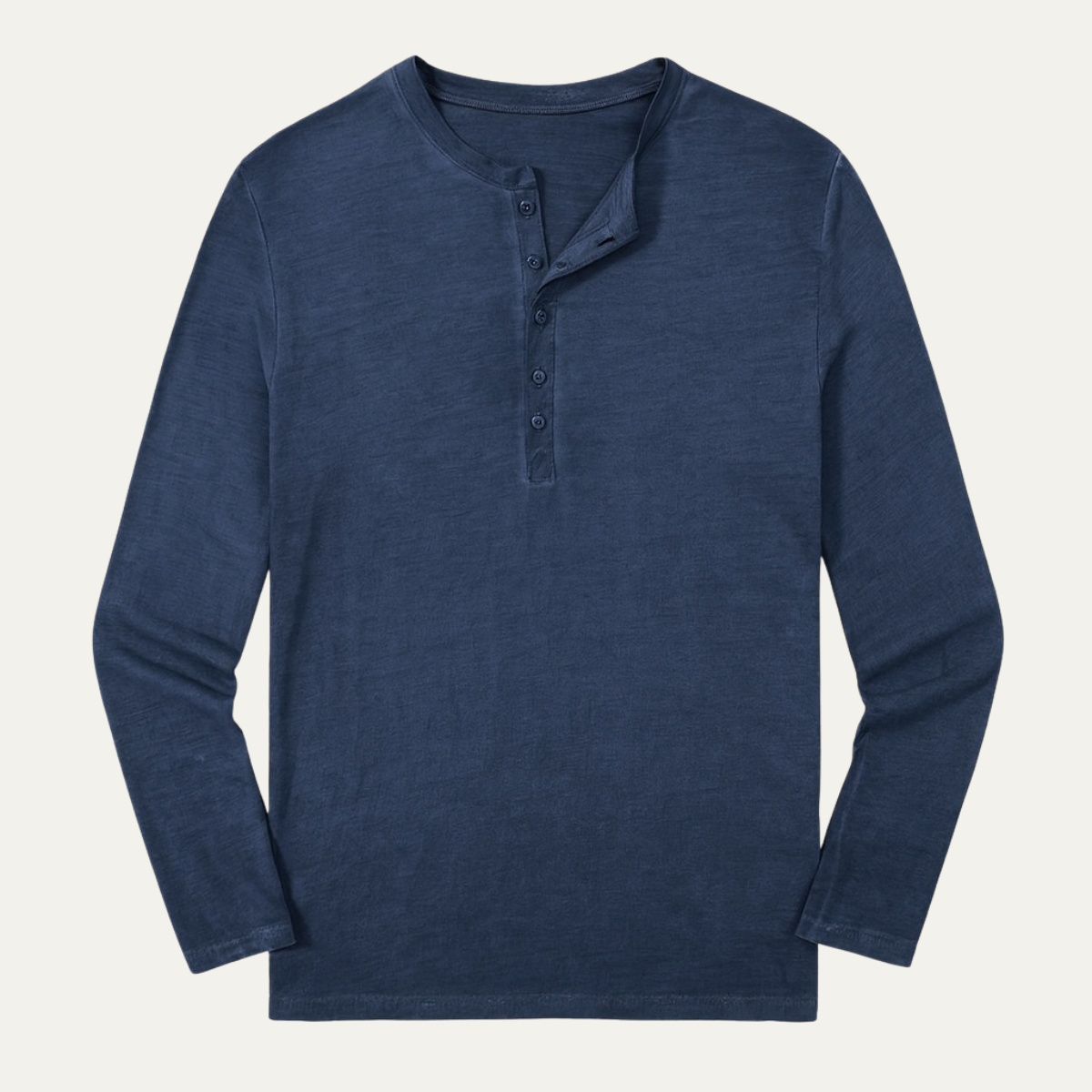 Men’s Long Sleeve Crewneck Henley Shirt