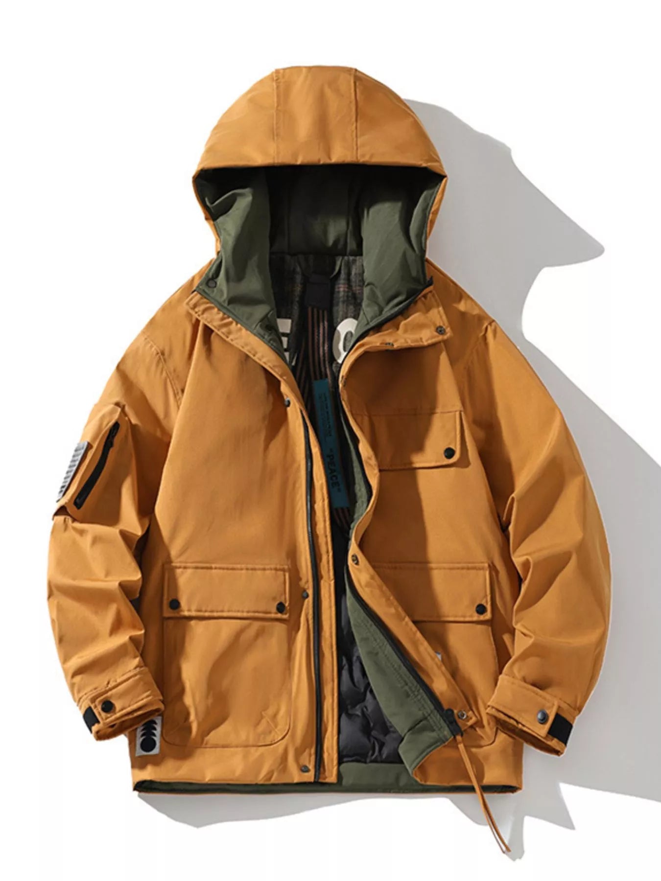Large Size Mens Fleece Hoodie Jacket