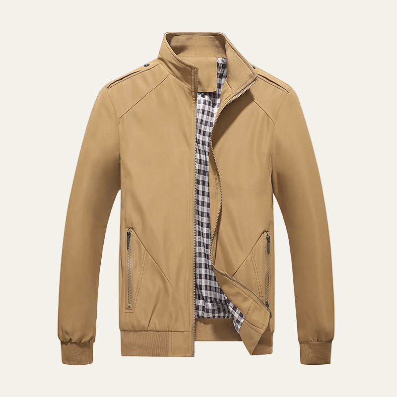 Men’s Stylish Lightweight Stand Collar Bomber Jacket