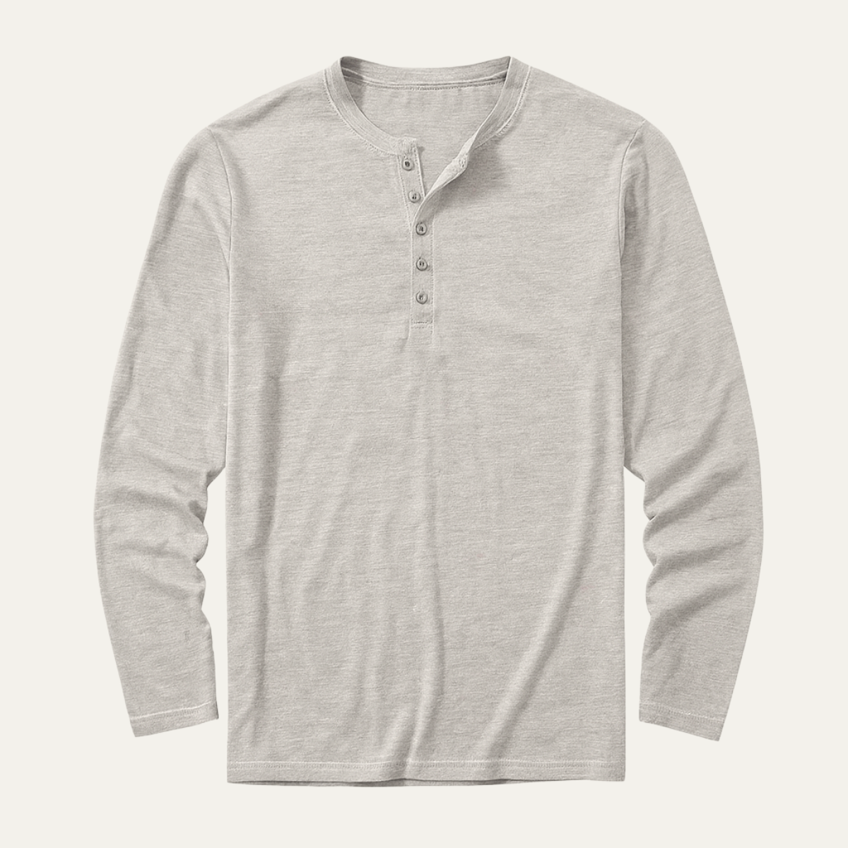 Men’s Long Sleeve Crewneck Henley Shirt