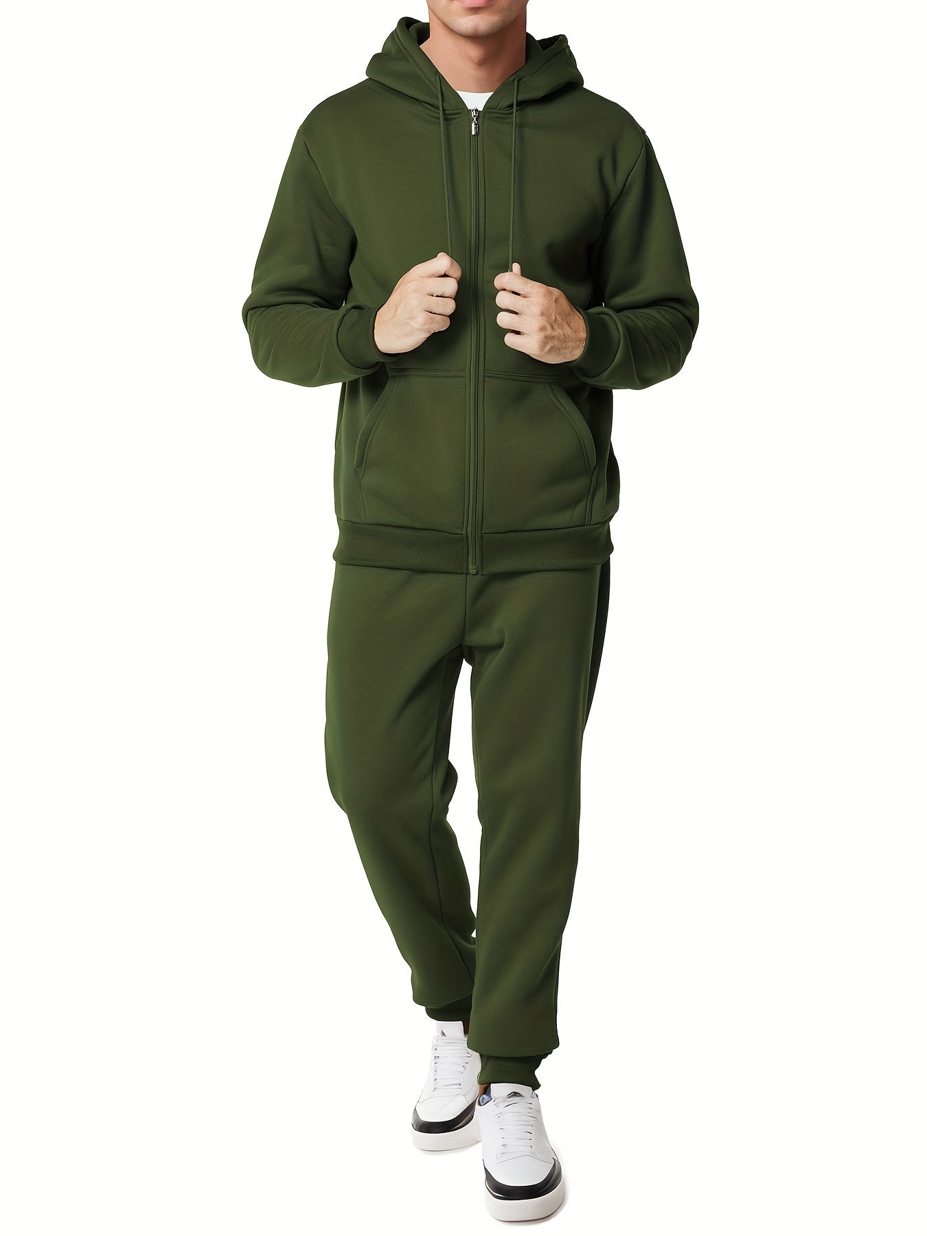 Comfortable Men's Cotton Hoodie and Pant Set Casual Wear
