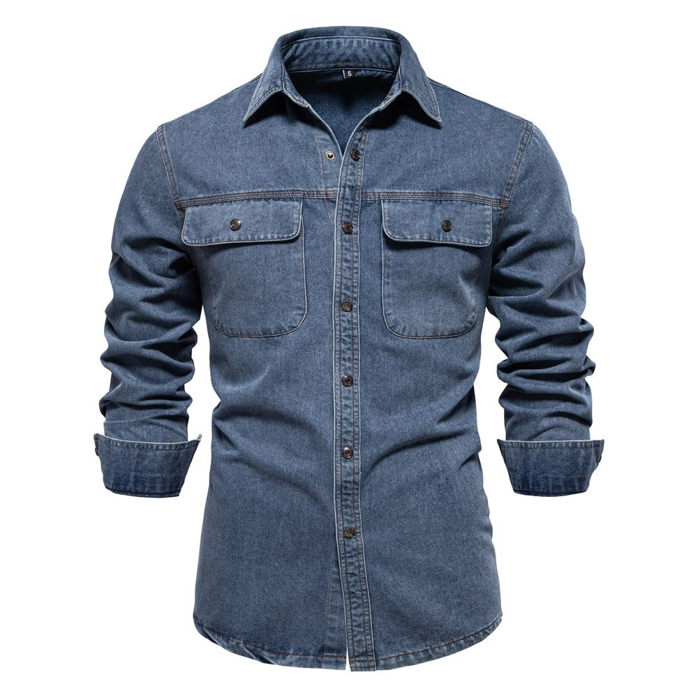 Timeless Mens Cotton Jeans Shirt