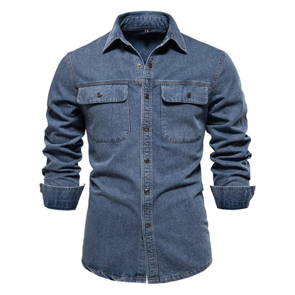 Timeless Mens Cotton Jeans Shirt