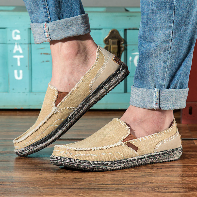 Casual Canvas Slip On Shoes - BritishElegance