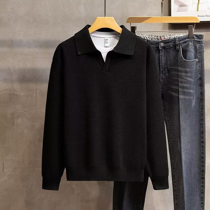 Classic Fit Mens Polo Knit Sweater