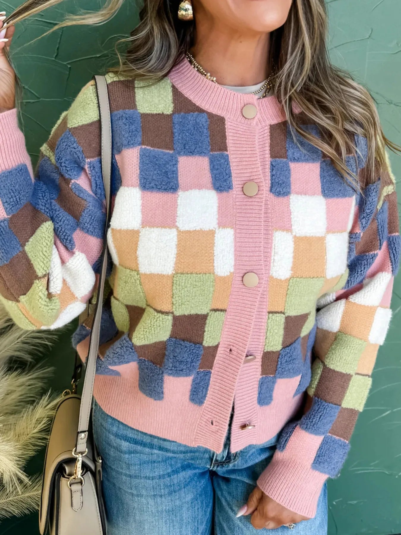 Classic Plaid Open Front Cardigan - BritishElegance