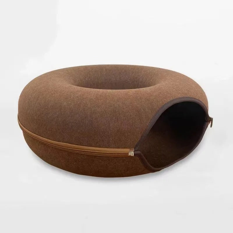Comfy Feline Hideaway Tunnel Bed for Cats